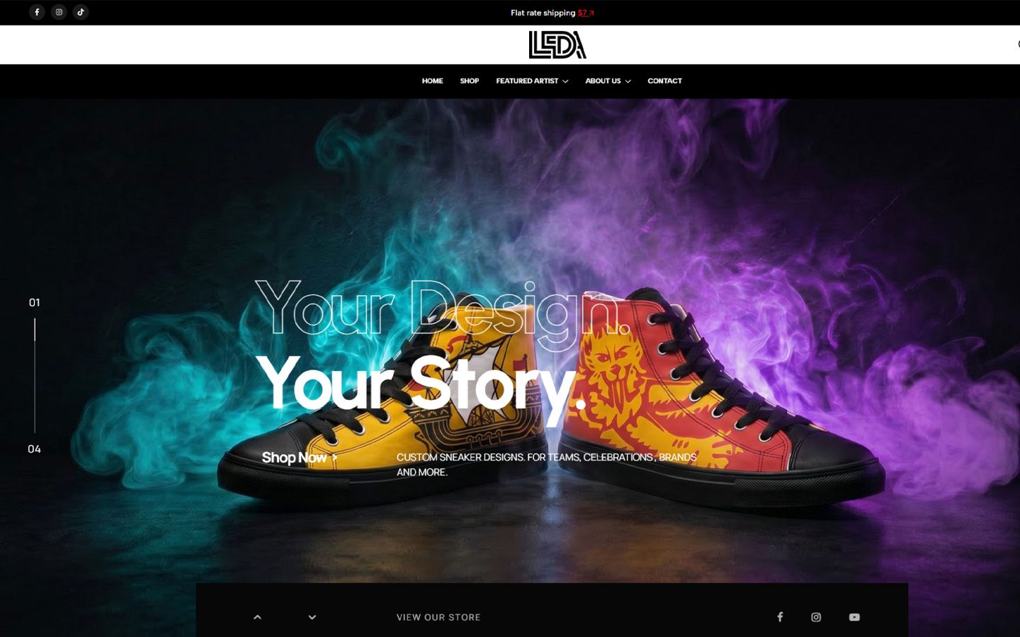 LEDA Collective website, desktop