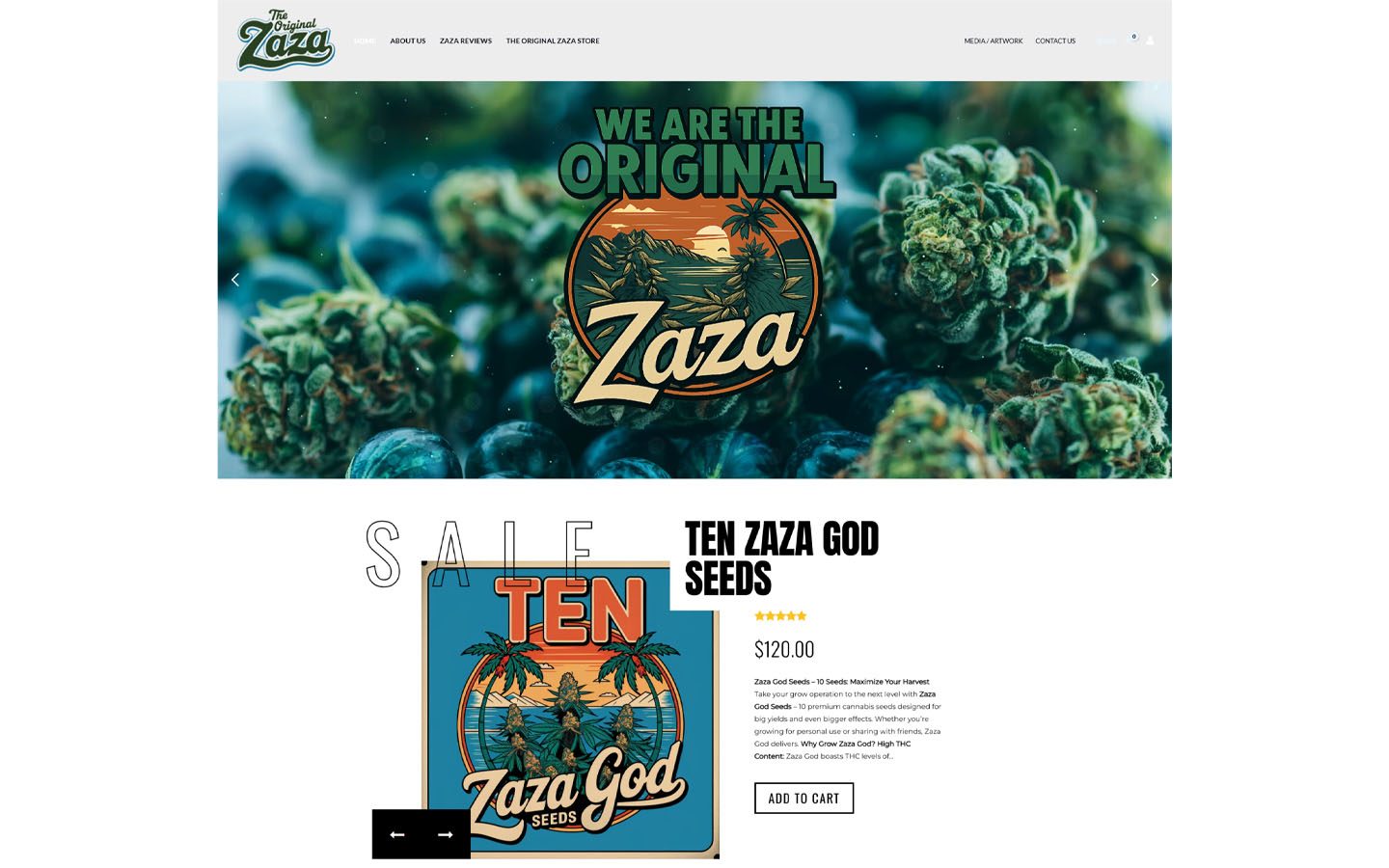 Original ZAZA store, desktop