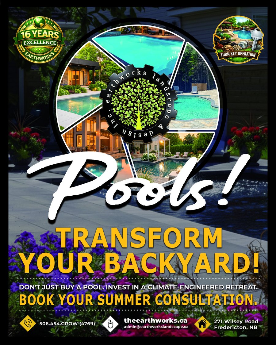 Earthworks Landscape and Design pools print ad